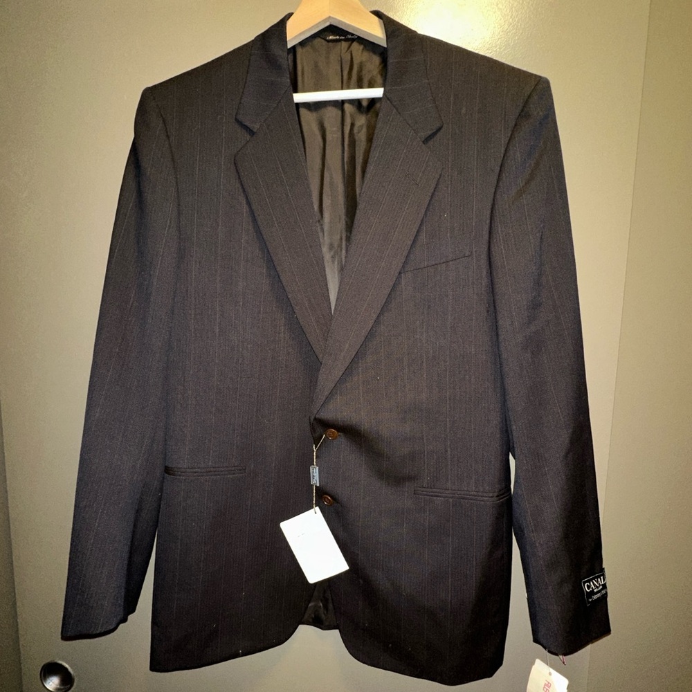NWT Canali dark gray striped blazer